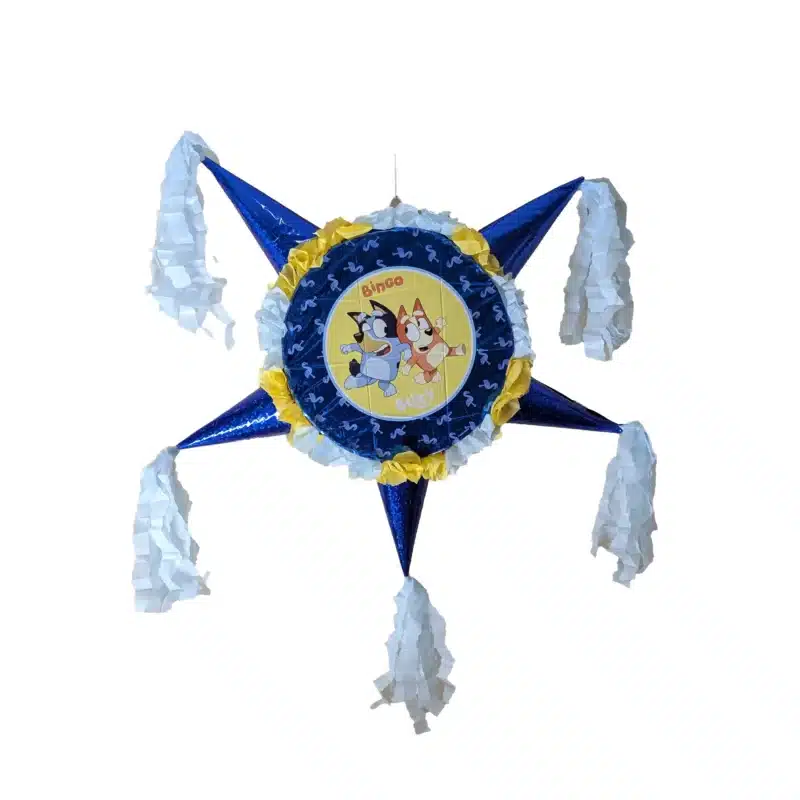 3' Star Shaped Bluey Pinata - Image 2